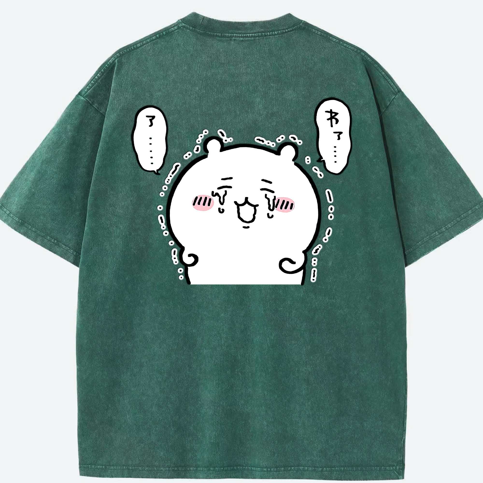 （画像用） ちいかわ ちいかわ Chii-kawa chiikawa 綿100% ヴィンテージ風 半袖Tシャツ（背面プリント）
